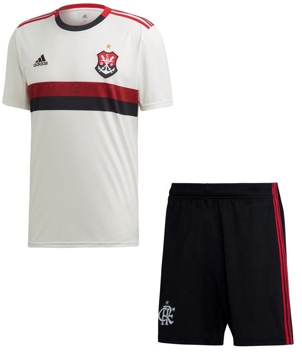 Kit infantil oficial Adidas Flamengo 2019 II jogador